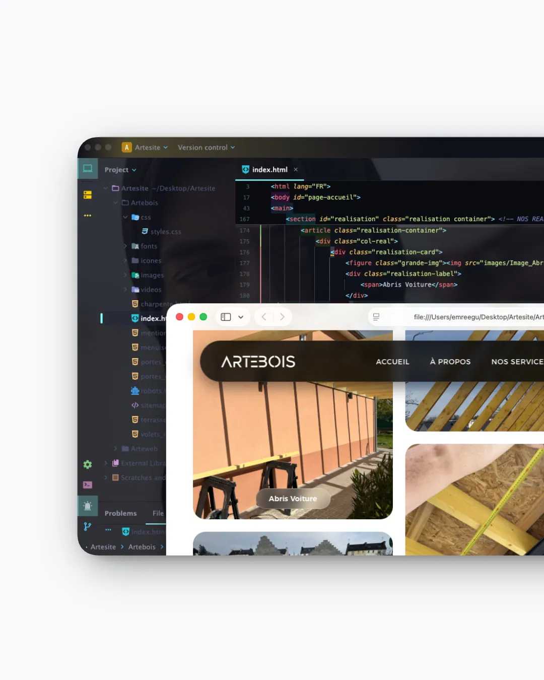Image d'une IDE (Jetbrains)