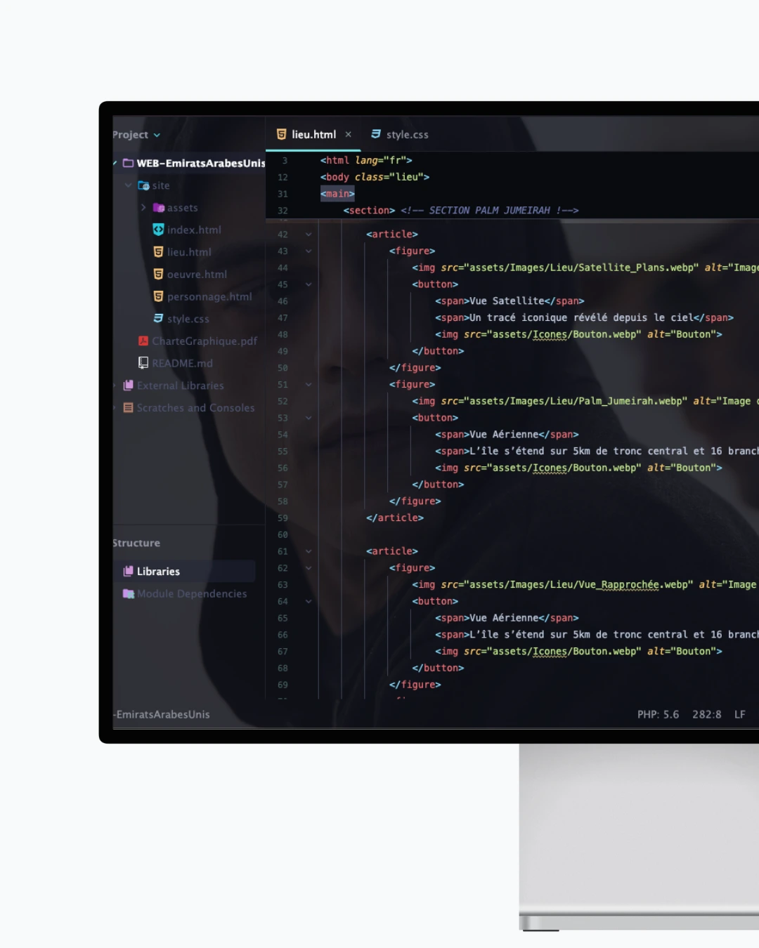 Image de l'IDE Jetbrain (PHPSTORM)