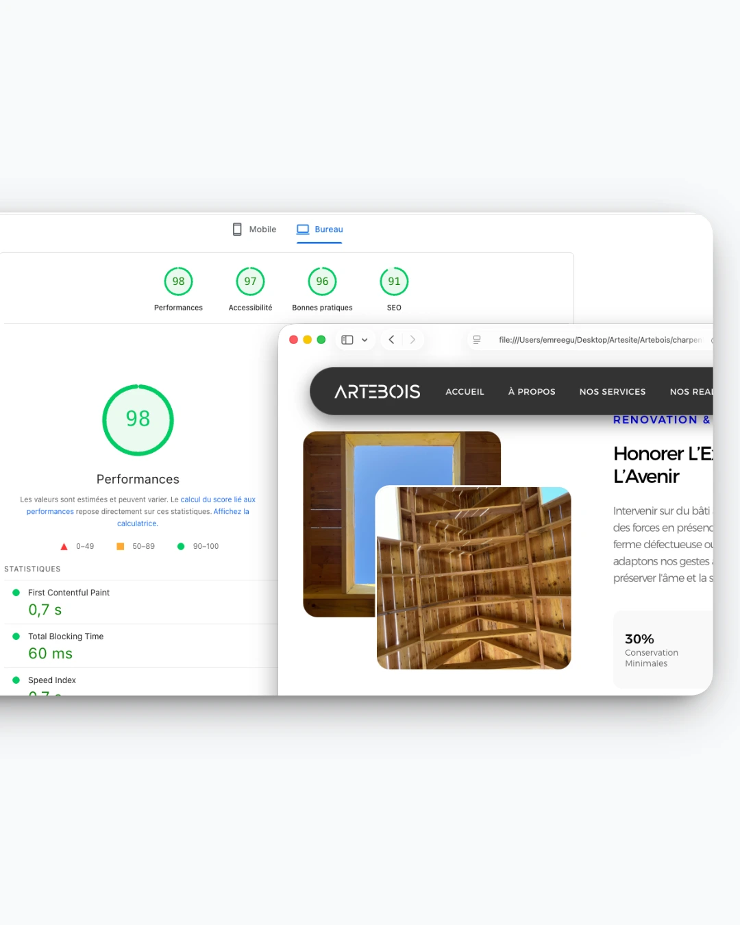 Image d'un rapport de santé SEO finale